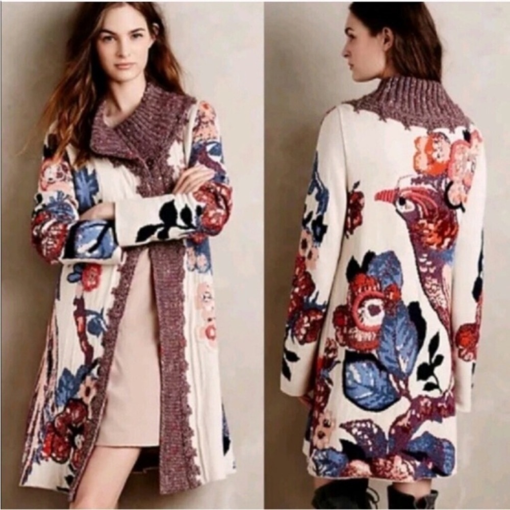 Anthropologie Sleeping on Snow Cardigan Sweater Coat
